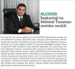 Yapı Malzeme, Mart 2011